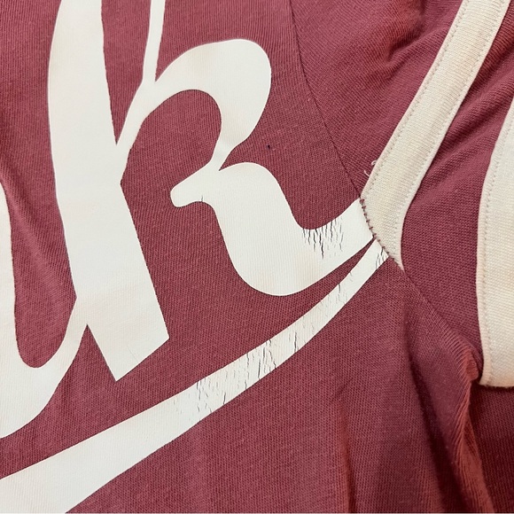 Victoria Secret Pink Varsity Tee SZ XS | Lounge Tee Shirt - Picture 8 of 11